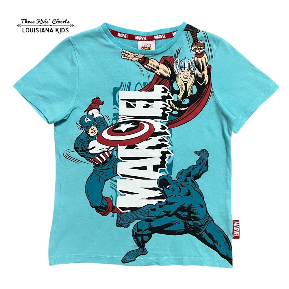 Tu + Marvel Comics 5Y Superheroes Action Tee Shirt